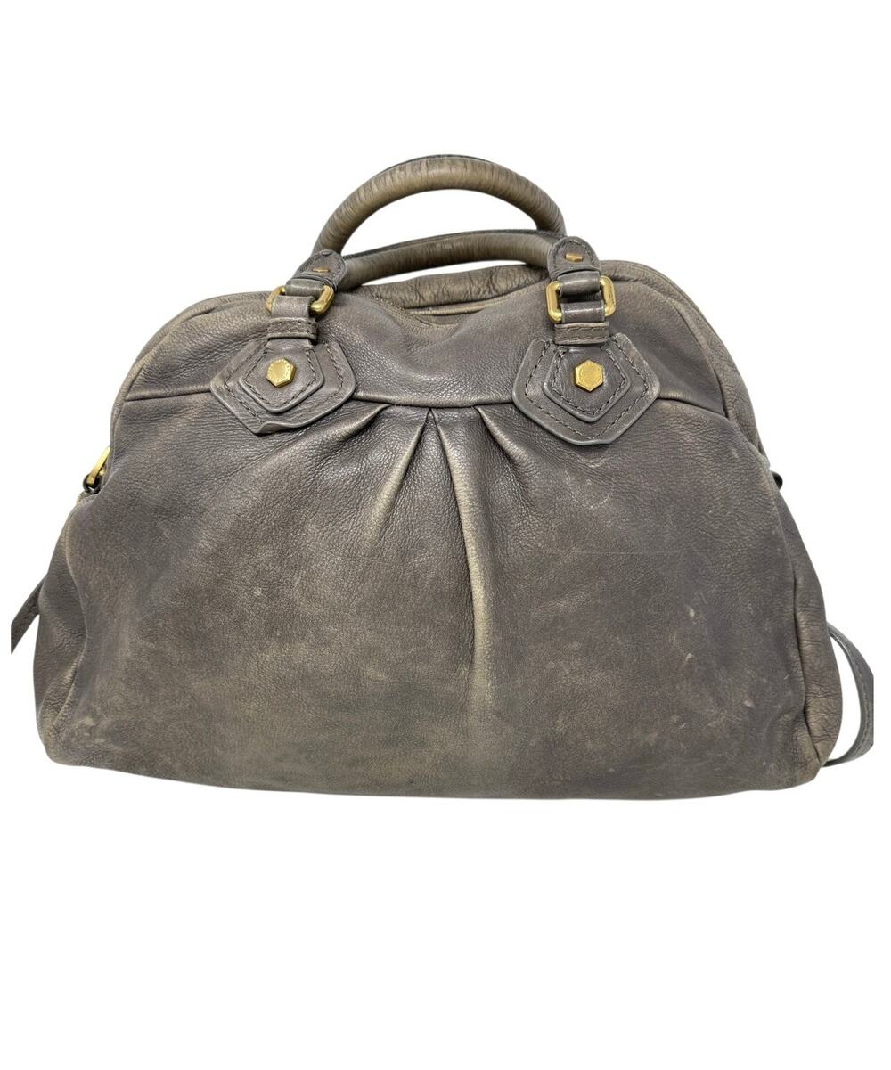 Marc by Marc Jacobs Large Classic Q Bag Grey Carry On Purse 2000s Leather GUC